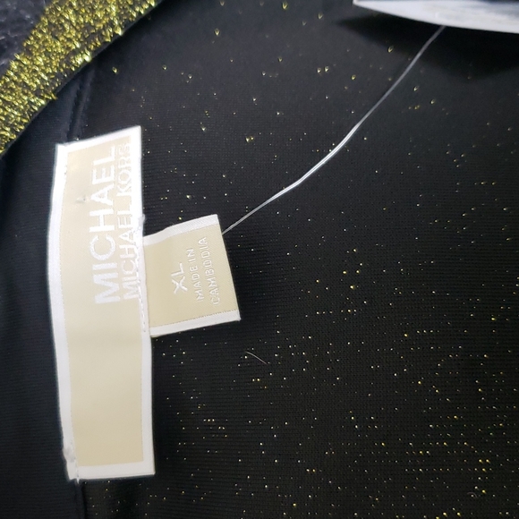NWT Michael Kors Gold Metallic Trumpet Skirt Size XL - Picture 6 of 9